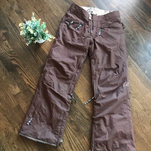 Snowboard/ ski pants Betty Rides, brown, sz small